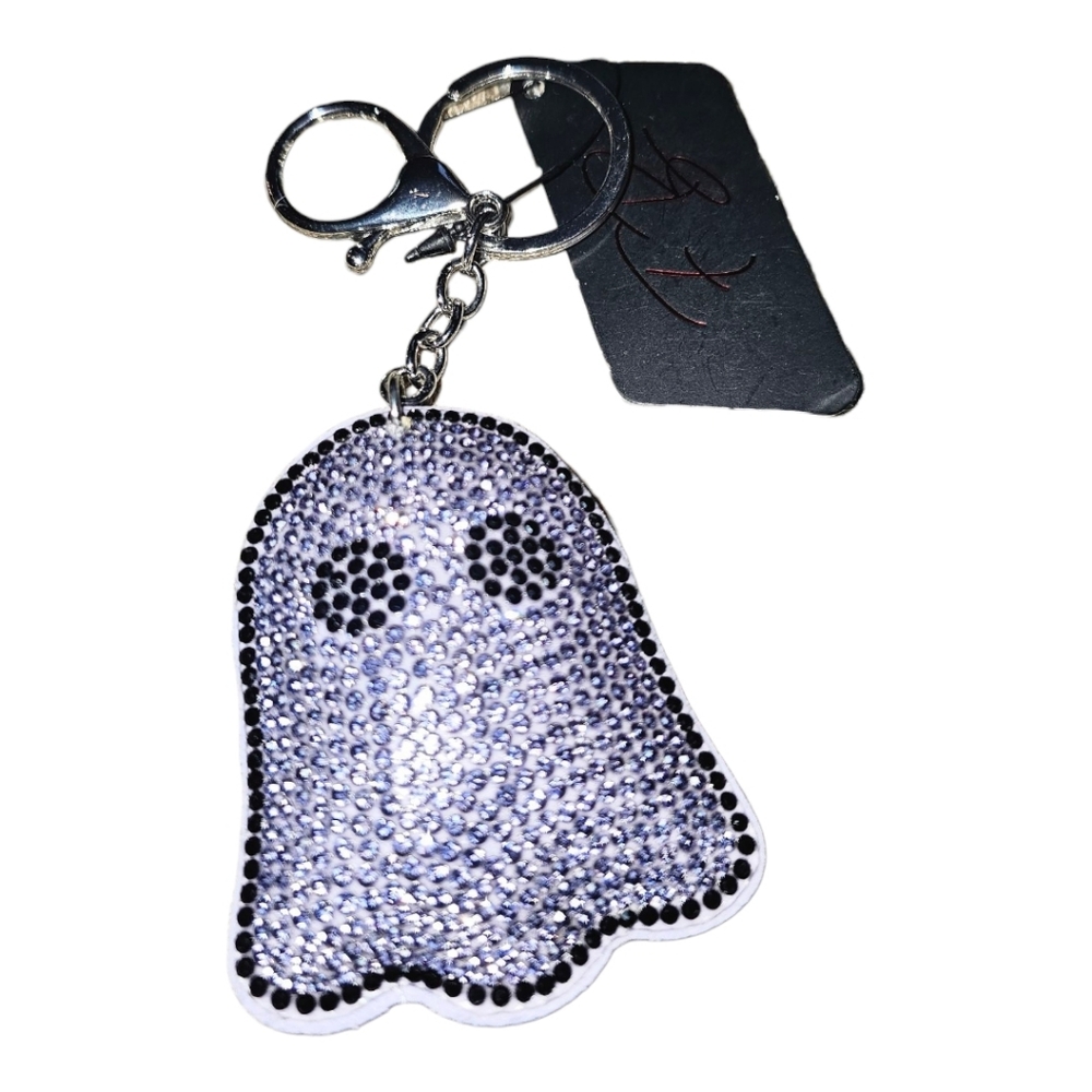 Purple Sparkling Ghost Keychain-NWT